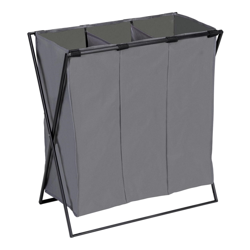 WENKO 71297800 - Pesukorv TRIO 69x76 cm hall/must
