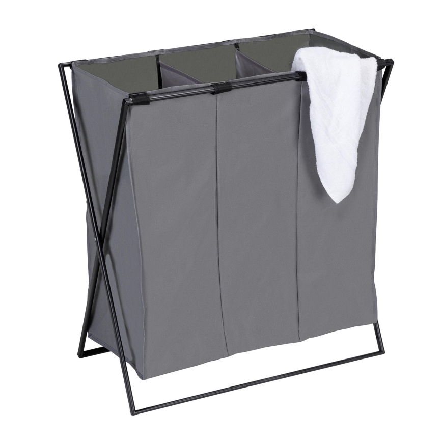 WENKO 71297800 - Pesukorv TRIO 69x76 cm hall/must