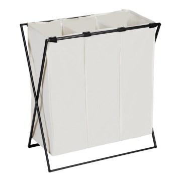WENKO 71298800 - Pesukorv TRIO 69x76 cm kreem/must