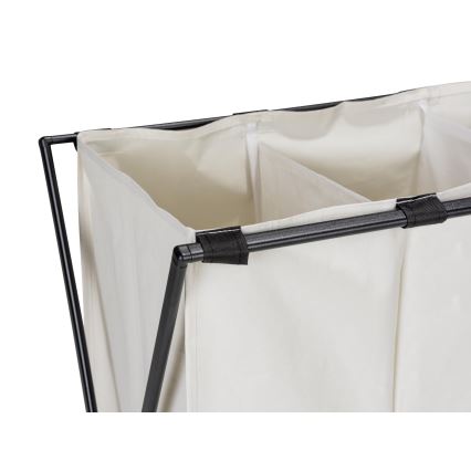 WENKO 71298800 - Pesukorv TRIO 69x76 cm kreem/must