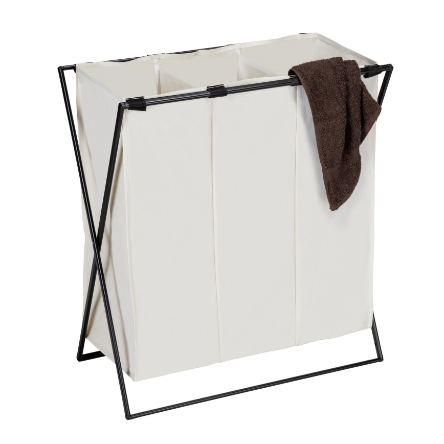 WENKO 71298800 - Pesukorv TRIO 69x76 cm kreem/must