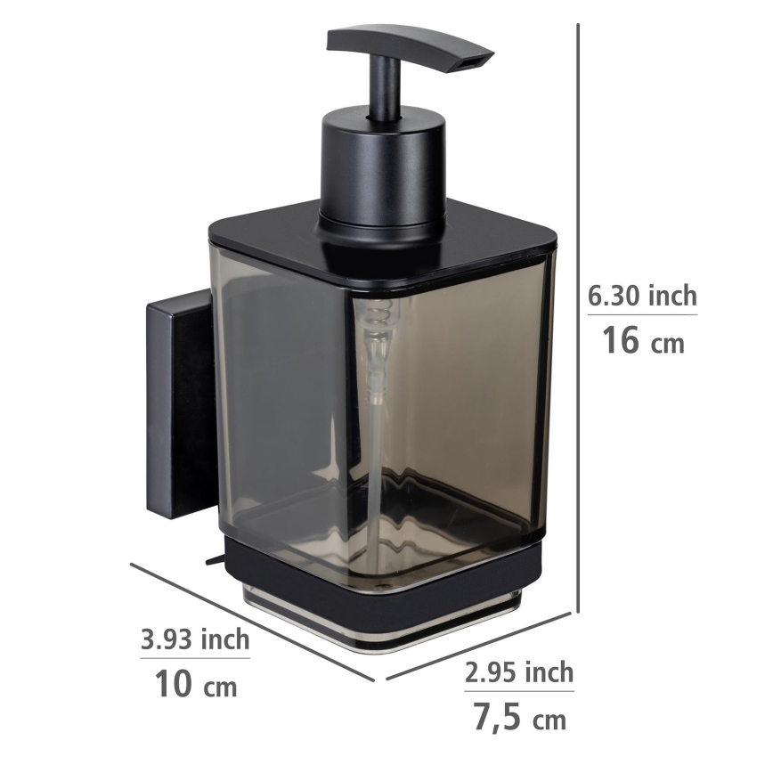 WENKO 71444800 - Seebiannustaja VACUUM-LOC QUADRO ED 7,5x16 cm must
