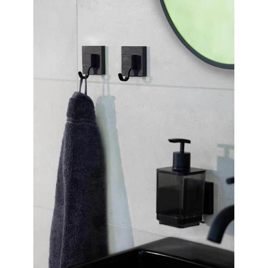 WENKO 71444800 - Seebiannustaja VACUUM-LOC QUADRO ED 7,5x16 cm must