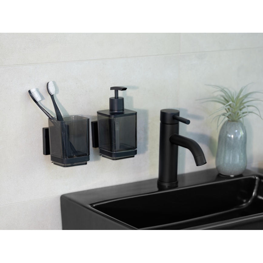 WENKO 71444800 - Seebiannustaja VACUUM-LOC QUADRO ED 7,5x16 cm must