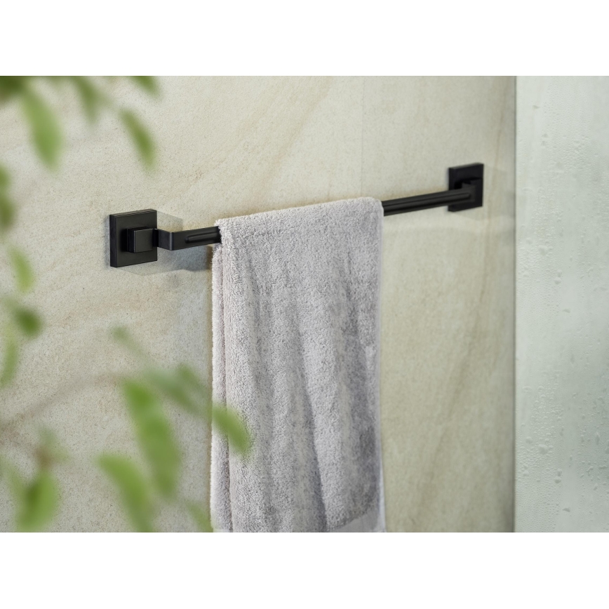 WENKO 71445800 - Rätikuvarras VACUUM-LOC QUADRO ED 60,5x6 cm must