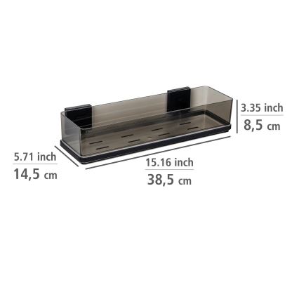 WENKO 71446800 - Riiul VACUUM-LOC QUADRO ED 38,5x14,5 cm must