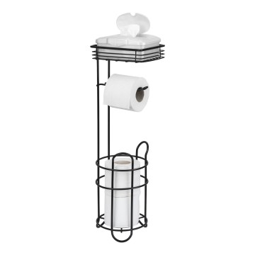 WENKO 71451800 - Tualettpaberihoidik 16x59 cm must