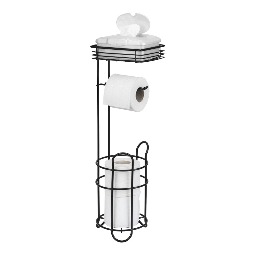 WENKO 71451800 - Tualettpaberihoidik 16x59 cm must