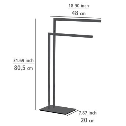 WENKO 71555800 - RECCO rätikuhoidja 48x80,5 cm must