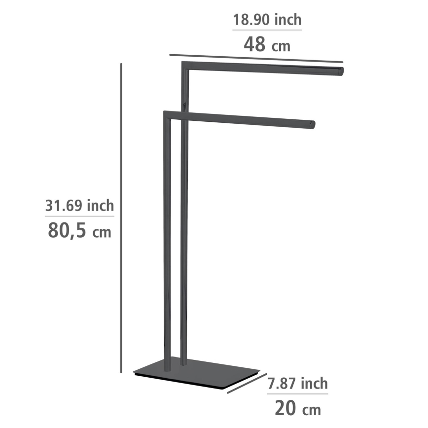 WENKO 71555800 - RECCO rätikuhoidja 48x80,5 cm must
