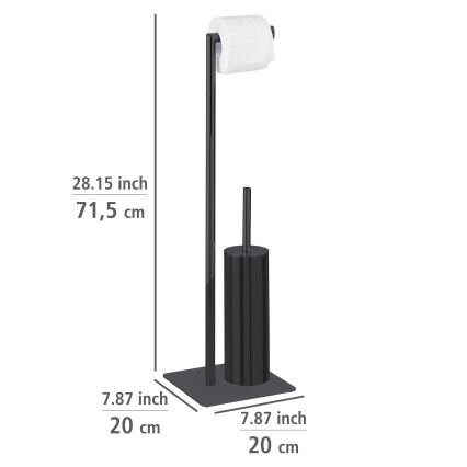WENKO 71556800 - WC-komplekt RECCO 20x71,5 cm must