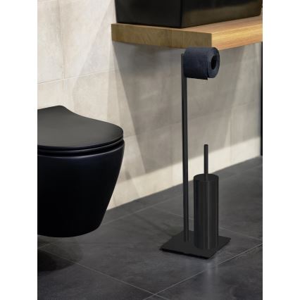 WENKO 71556800 - WC-komplekt RECCO 20x71,5 cm must