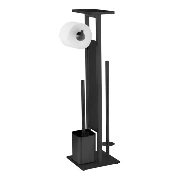 WENKO 71558800 - WC-komplekt DEBAR 21x70,5 cm roostevaba teras/must