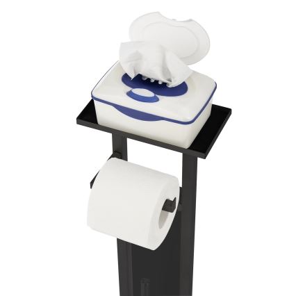 WENKO 71558800 - WC-komplekt DEBAR 21x70,5 cm roostevaba teras/must