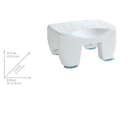 WENKO 73361100-SECURA vannipukk 40x31 cm valge/läbipaistev
