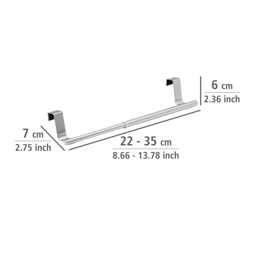 WENKO 79173100 - Rätikuhoidja TELESCOPE 7x6 cm roostevaba teras/hõbedane/must