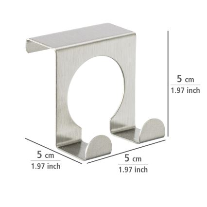 WENKO 8411100 - Konks 5x5 cm roostevabast terasest/hõbedane