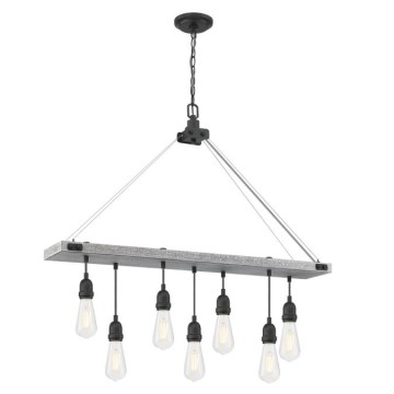Westinghouse 6116440 - ketiga ripplühter ASHWOOD 7xE27/60W/230V
