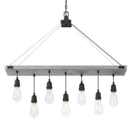 Westinghouse 6116440 - ketiga ripplühter ASHWOOD 7xE27/60W/230V