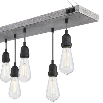Westinghouse 6116440 - ketiga ripplühter ASHWOOD 7xE27/60W/230V