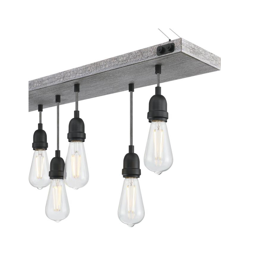 Westinghouse 6116440 - ketiga ripplühter ASHWOOD 7xE27/60W/230V