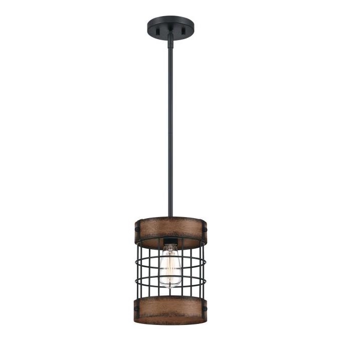 Westinghouse 61179 - Lühter LANGSTON 1xE27/60W/230V barnwood
