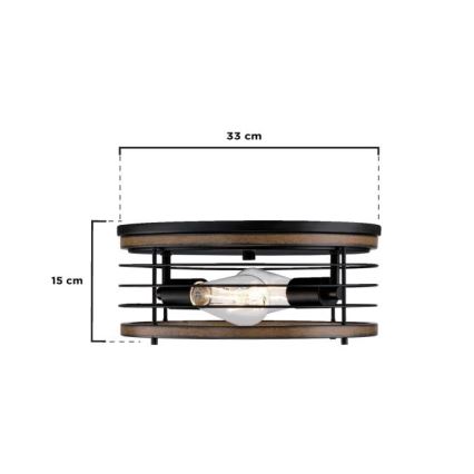 Westinghouse 61250 - Laevalgusti ACKTON 2xE27/60W/230V barnwood