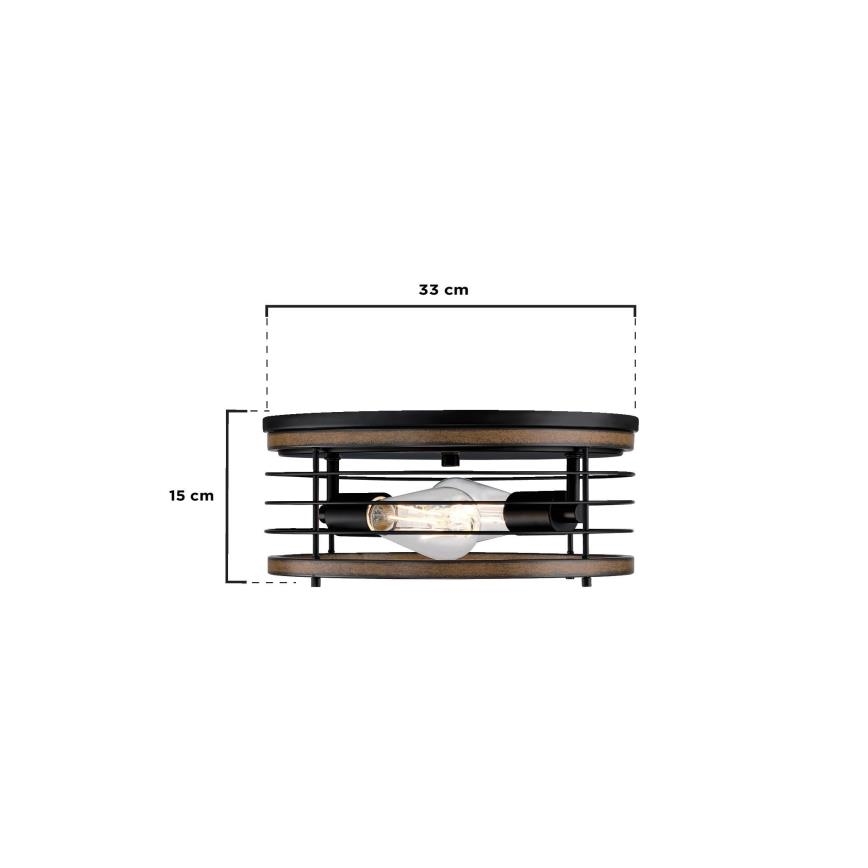 Westinghouse 61250 - Laevalgusti ACKTON 2xE27/60W/230V barnwood