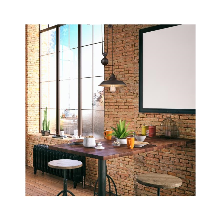Westinghouse 6363240 - LED-lühter kaablil IRON HILL 1xE27/60W/230V läbimõõt 31 cm