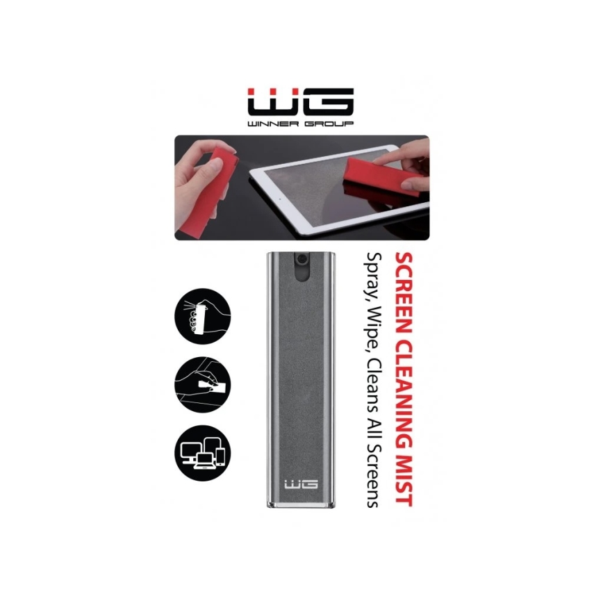 Winner Group - 2-ühes ekraani puhastusvahend, must