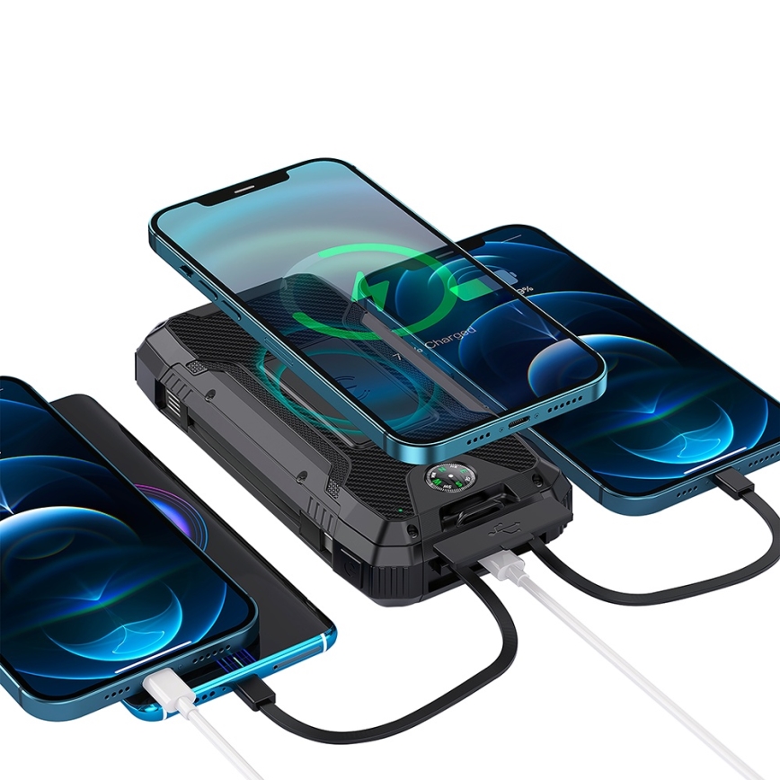 Winner Group - Akupank juhtmevaba laadijaga ja päikesepaneel 20000 mAh 20W PD