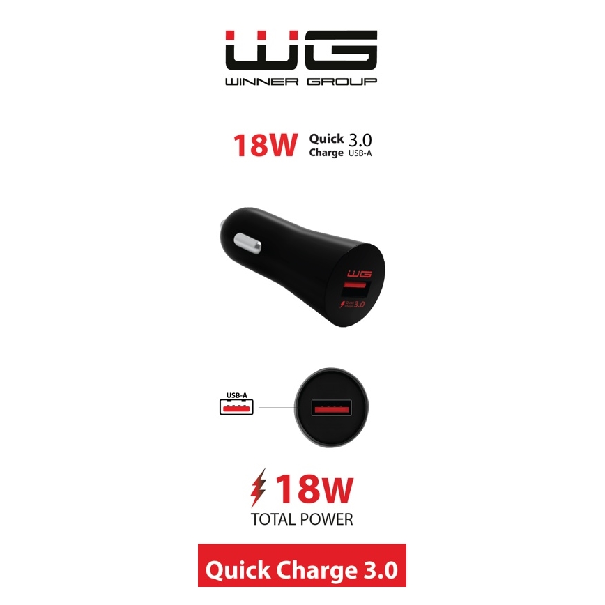 Winner Group - Autolaadija 1xUSB-A Power Delivery 18W must