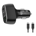 Winner Group - Autolaadija 1xUSB-C + 1xUSB-A Power Delivery 63W + USB kaabel USB-C / USB-C 1 m must