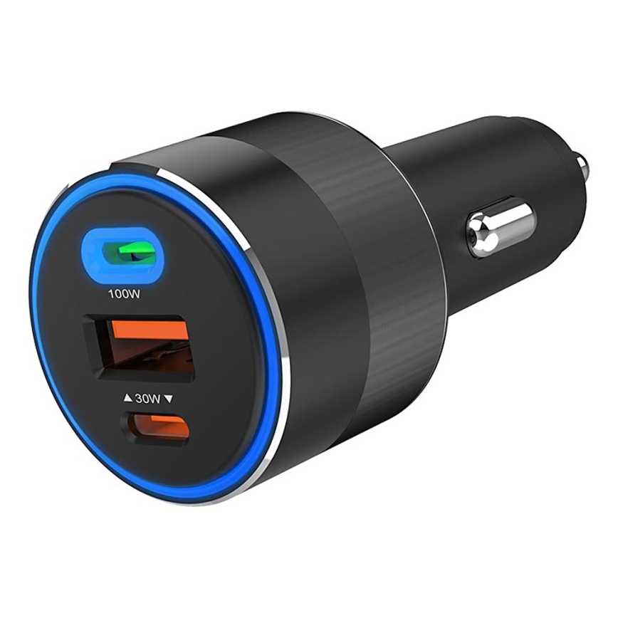 Winner Group - Autolaadija 2xUSB-C + 1xUSB-A Power Delivery 130W must