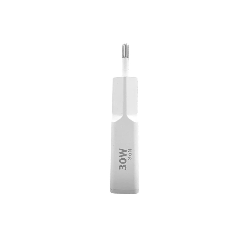 Winner Group - GaN-laadimisadapter 1xUSB-A + 1xUSB-C 30W valge