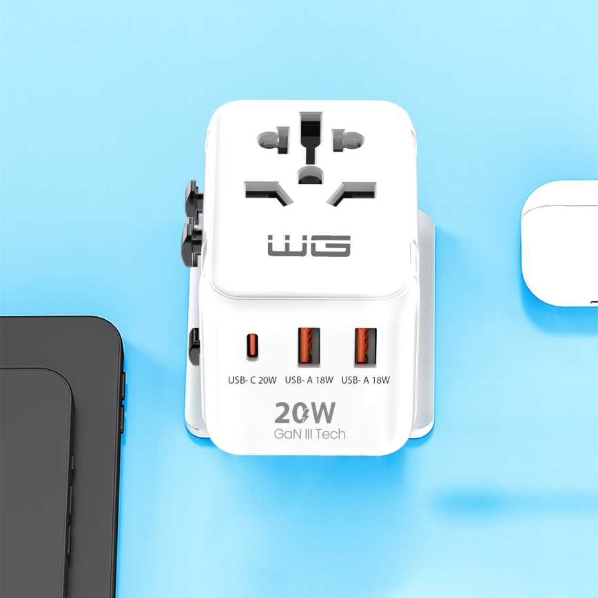 Winner Group - Kiire laadimisega reisiadapter Power Delivery 20W valge