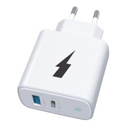 Winner Group - Kiirlaadmisadapter 1xUSB-C + 1xUSB-A Power Delivery 38W valge