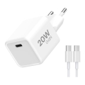 Winner Group- Kiirlaadmisadapter 1xUSB-C PD 20W + USB kaabel USB-C / USB-C 1m