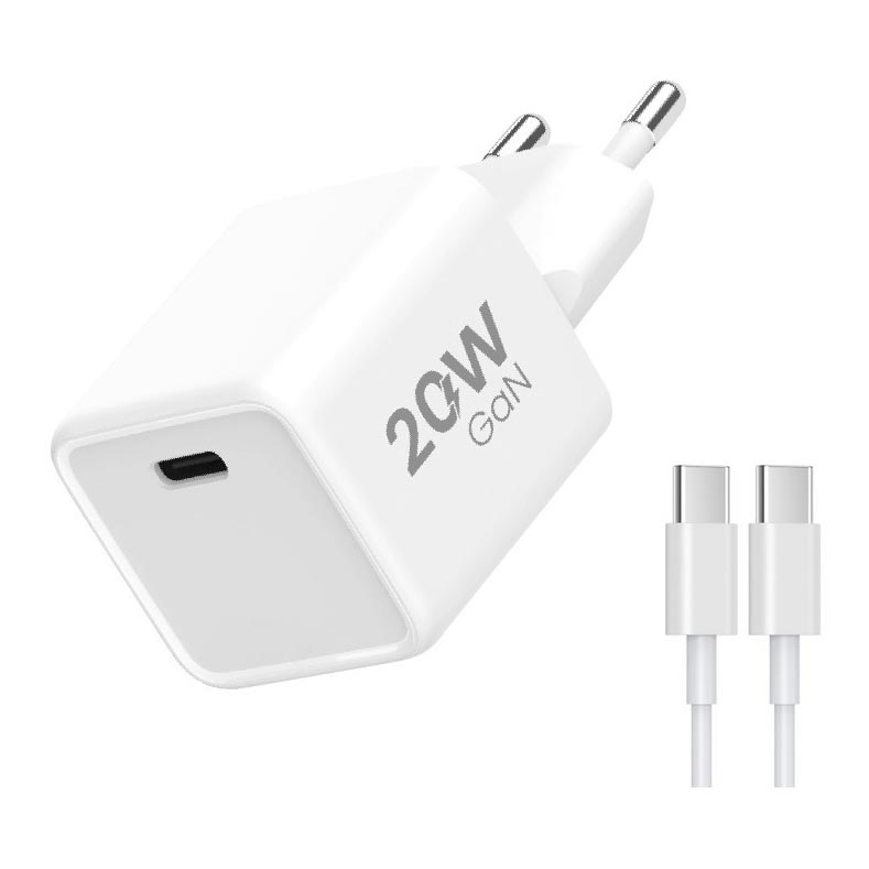 Winner Group- Kiirlaadmisadapter 1xUSB-C PD 20W + USB kaabel USB-C / USB-C 1m
