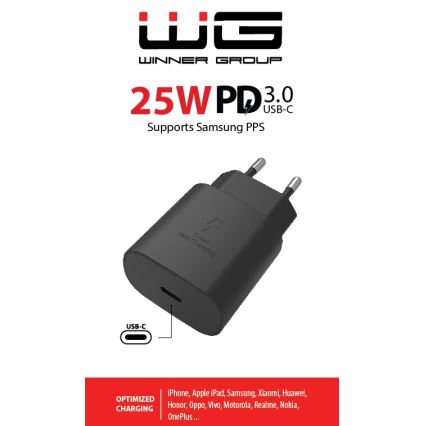 Winner Group - Kiirlaadmisadapter 1xUSB-C Power Delivery 25W must