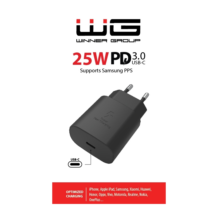 Winner Group - Kiirlaadmisadapter 1xUSB-C Power Delivery 25W must