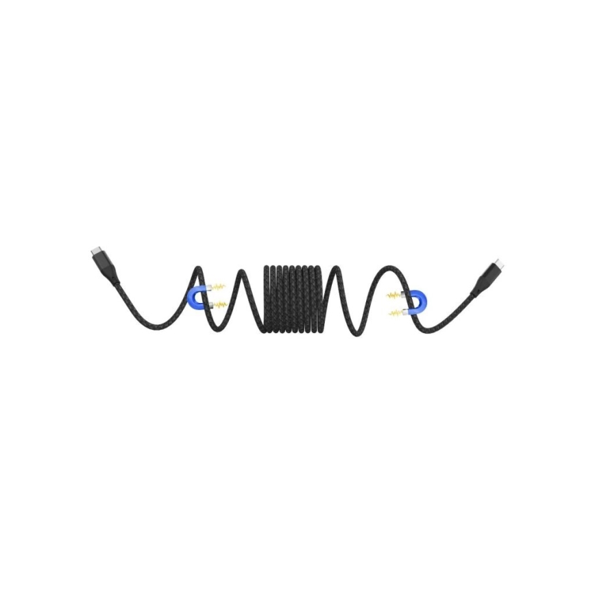 Winner Group - Magneetiline USB kaabel USB-C / USB-C 60W 1m must