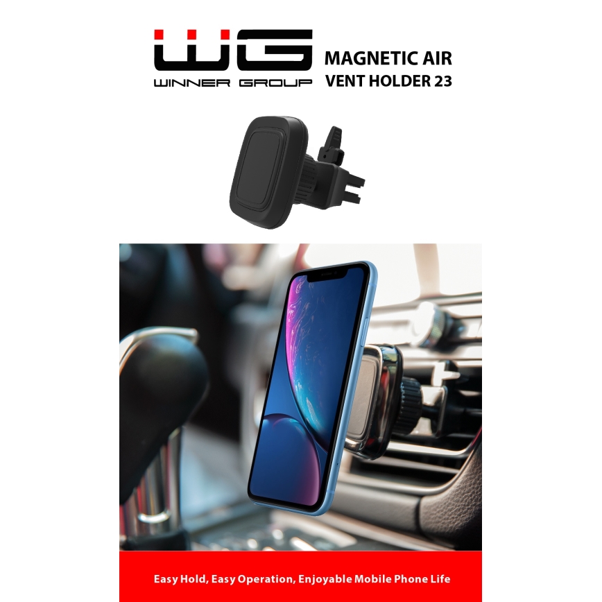 Winner Group - Magnetiline telefonihoidik autosse must