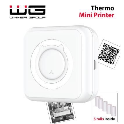 Winner Group - Mini termoprinter 800 mAh valge