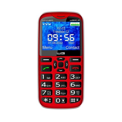 Winner Group - mobiiltelefon eakatele 1600 mAh punane