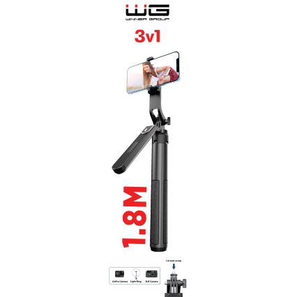 Winner Group - Selfipulk 3-ühes alusega 55 mAh 180 cm must