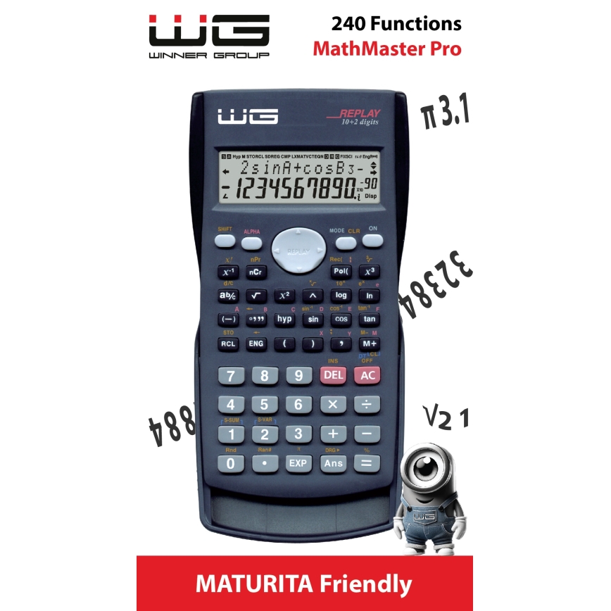 Winner Group - Teaduslik kalkulaator MathMaster Pro 1xLR44 must