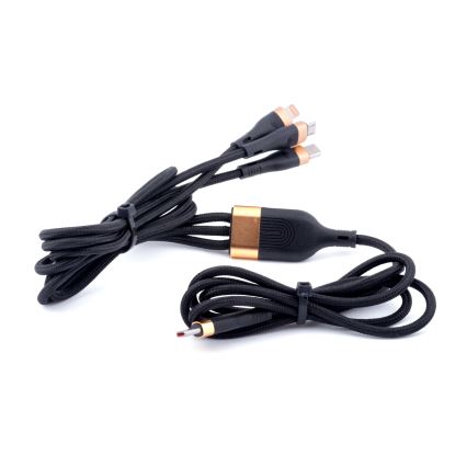 Winner Group -USB kaabel 3-ühes USB-C / Lightning, USB-C ja Micro USB 100W 1,5m must
