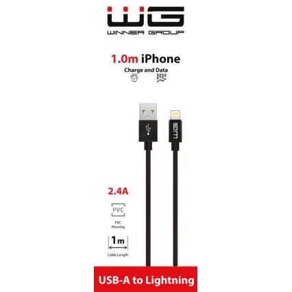Winner Group - USB kaabel Lightning / USB-A 1m must