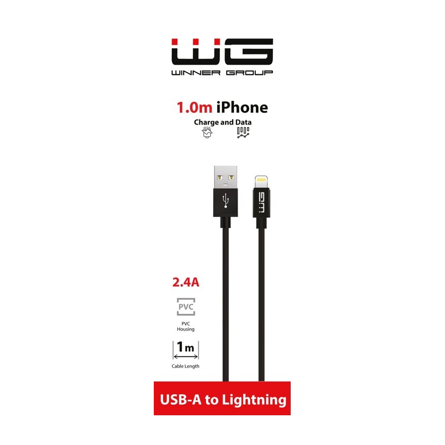 Winner Group - USB kaabel Lightning / USB-A 1m must